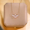 Women's Jewelry Titanium Steel Copper Light Luxury Angel Wings Pendant Necklace With Cross Chain And Diamond Design Real Gold Electroplated