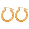 Women's Jewelry 316L Stainless Steel Gold Plated Twisted O Shaped Geometric Style