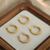 Women's Jewelry 316L Stainless Steel Gold Plated Twisted O Shaped Geometric Style