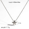 Women's 18K Gold Colored Diamond Encrusted Stainless Steel Titanium Steel Star Necklace With Pvd Furnace Vacuum Real Gold Plating And Round Snake Chain