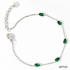Women's Klein Blue Stainless Steel Water Drop Zircon Bracelet With Electroplating For Autumn And Winter Simple High End Sense