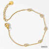Women's Klein Blue Stainless Steel Water Drop Zircon Bracelet With Electroplating For Autumn And Winter Simple High End Sense