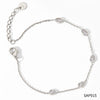 Women's Klein Blue Stainless Steel Water Drop Zircon Bracelet With Electroplating For Autumn And Winter Simple High End Sense
