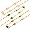 Women's Klein Blue Stainless Steel Water Drop Zircon Bracelet With Electroplating For Autumn And Winter Simple High End Sense