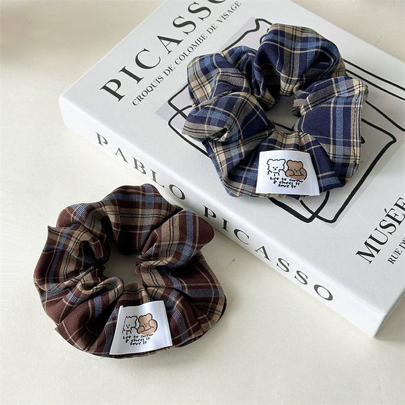 Women's Knitted Cartoon Printed Academy Style Hair Tie Headwear