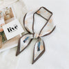 Women's Korean Style Polyester Silk Feel Narrow Long Scarf Ribbon Streamer Bag Decoration For Spring And Fall