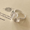 Women's Kstyle Niche Simple Stylish Asymmetrical Rotating Specialshaped S925 Sterling Silver Ring