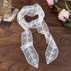 Women's Lace Silk Polyester Nylon Scarf With Plants Flowers Style