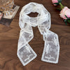 Women's Lace Silk Polyester Nylon Scarf With Plants Flowers Style