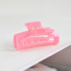 Women's Large Engraved Acrylic Hair Claw Clip Square Top Ponytail Holder Elegant Hair Accessory