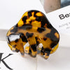Women's Large Engraved Acrylic Hair Claw Clip Square Top Ponytail Holder Elegant Hair Accessory