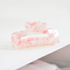 Women's Large Engraved Acrylic Hair Claw Clip Square Top Ponytail Holder Elegant Hair Accessory