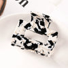 Women's Large Engraved Acrylic Hair Claw Clip Square Top Ponytail Holder Elegant Hair Accessory