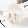 Women's Large Engraved Acrylic Hair Claw Clip Square Top Ponytail Holder Elegant Hair Accessory