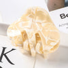 Women's Large Engraved Acrylic Hair Claw Clip Square Top Ponytail Holder Elegant Hair Accessory
