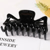 Women's Large Geometric Resin Hair Claw Clip With Hollow Design And Painted Finish For Ponytail Updos