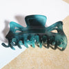 Women's Large Geometric Resin Hair Claw Clip With Hollow Design And Painted Finish For Ponytail Updos