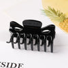 Women's Large Geometric Resin Hair Claw Clip With Hollow Design And Painted Finish For Ponytail Updos