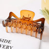 Women's Large Geometric Resin Hair Claw Clip With Hollow Design And Painted Finish For Ponytail Updos