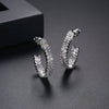 Women's Large Geometric Zircon Earrings Electroplated Copper Fashion Jewelry Wholesale