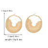 Women's Large Round Cshaped Cutout Earrings Electroplated Iron Geometric Jewelry With Retro Bohemian Style