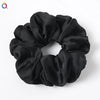 Women's Large Solid Color Satin Rabbit Ear Hair Scrunchie Handmade Cloth Hair Tie Fashion Hair Accessory