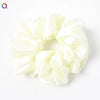Women's Large Solid Color Satin Rabbit Ear Hair Scrunchie Handmade Cloth Hair Tie Fashion Hair Accessory