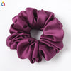 Women's Large Solid Color Satin Rabbit Ear Hair Scrunchie Handmade Cloth Hair Tie Fashion Hair Accessory