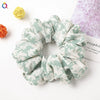 Women's Large Solid Color Satin Rabbit Ear Hair Scrunchie Handmade Cloth Hair Tie Fashion Hair Accessory