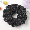 Women's Large Solid Color Satin Rabbit Ear Hair Scrunchie Handmade Cloth Hair Tie Fashion Hair Accessory