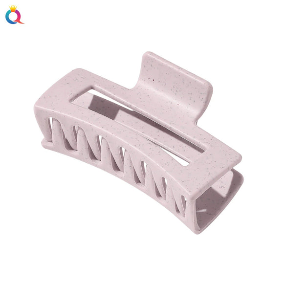Women's Large Square Cutout Hair Claw Clip Handmade Natural Ponytail Holder Shark Clip For Everyday Styling