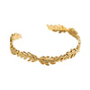 Women's Leaf Opening Creative Oil Pressure Titanium Steel Gold Plated Stainless Steel Bracelet