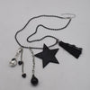 Women's Leather Alloy Drop Spoon Tassel Fashion Necklace