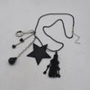 Women's Leather Alloy Drop Spoon Tassel Fashion Necklace