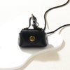 Women's Leather Coin Purse Pendant Necklace Alloy Pendant Geometric Pattern Handmade