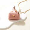 Women's Leather Coin Purse Pendant Necklace Alloy Pendant Geometric Pattern Handmade