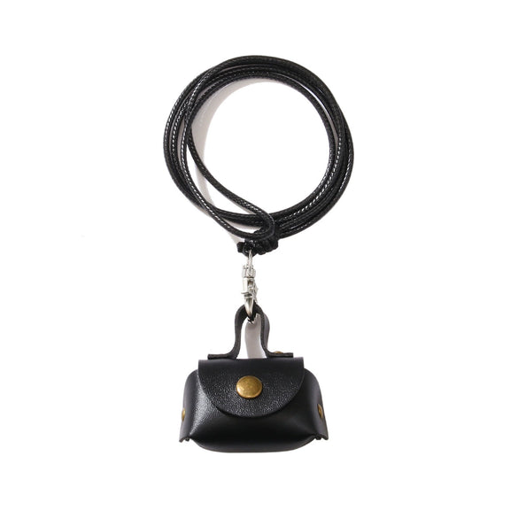Women's Leather Coin Purse Pendant Necklace Alloy Pendant Geometric Pattern Handmade
