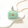 Women's Leather Coin Purse Pendant Necklace Alloy Pendant Geometric Pattern Handmade