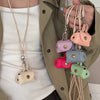 Women's Leather Coin Purse Pendant Necklace Alloy Pendant Geometric Pattern Handmade