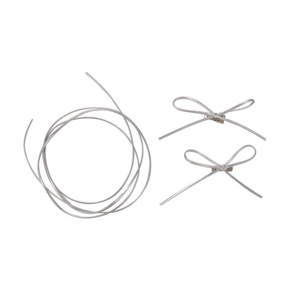 Women's Leather Y2k Geometric Bow Handmade Hair Rope Necklace Accessories