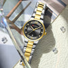 Women's Leisure Alloy And Stainless Steel Rhinestone Round Dial Quartz Watch