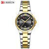 Women's Leisure Alloy And Stainless Steel Rhinestone Round Dial Quartz Watch