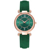 Women's Leisure Alloy Case Imitation Leather Strap Quartz Watch With Sun Pattern And Round Dial