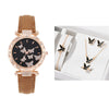 Women's Leisure Alloy Case Imitation Leather Strap Round Dial Wrist Watch