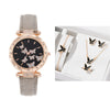 Women's Leisure Alloy Case Imitation Leather Strap Round Dial Wrist Watch