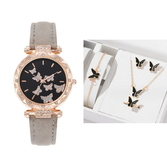 Women's Leisure Alloy Case Imitation Leather Strap Round Dial Wrist Watch