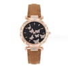 Women's Leisure Alloy Case Imitation Leather Strap Round Dial Wrist Watch