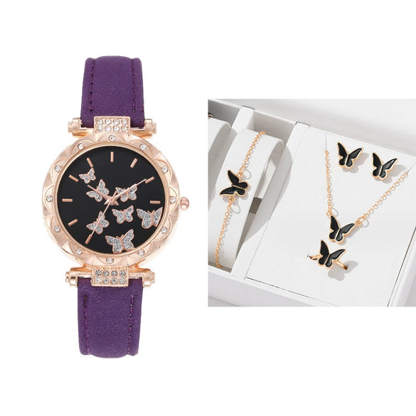 Women's Leisure Alloy Case Imitation Leather Strap Round Dial Wrist Watch