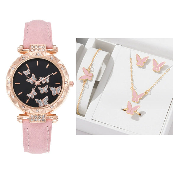 Women's Leisure Alloy Case Imitation Leather Strap Round Dial Wrist Watch