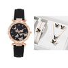 Women's Leisure Alloy Case Imitation Leather Strap Round Dial Wrist Watch